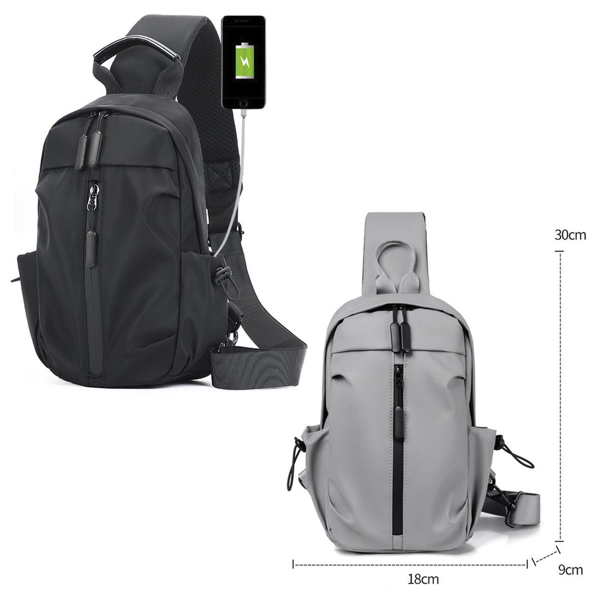DHOAL - Morral manos libres impermeable para caballero fino importado-