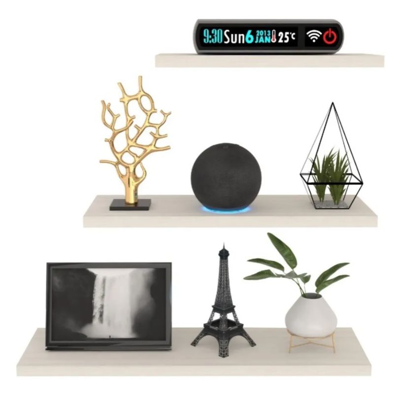GENERICO - Kit Repisas Flotantes Modernas X3 Medidas Kallio- Decoracion Hogar
