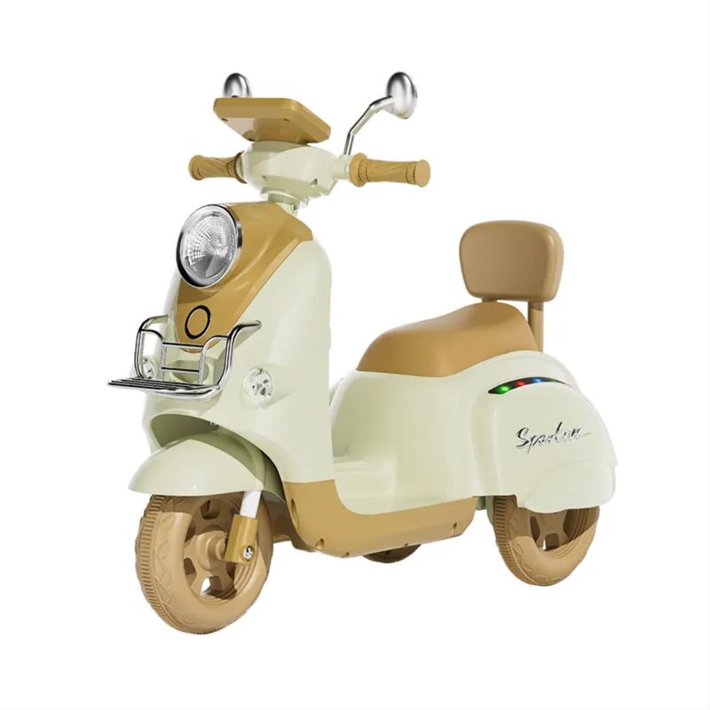 KIDSHOP - Moto Carro electrica Montable Trimoto 5188 Beige_.