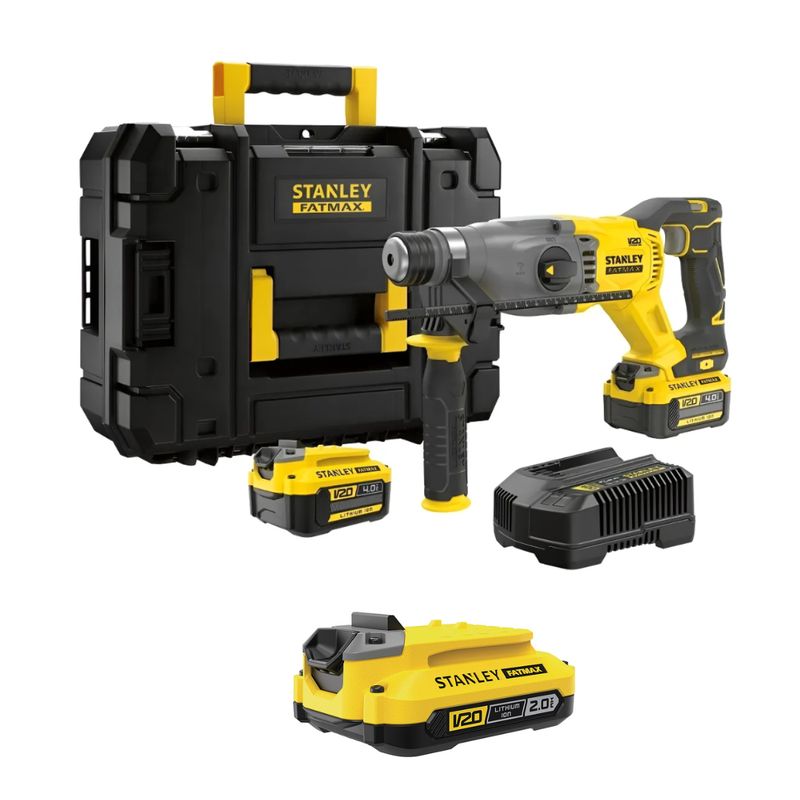 STANLEY - Rotomartillo Inalámbrico 34 Sds Plus 20v Bl Stanley Sbh900m2k-b3
