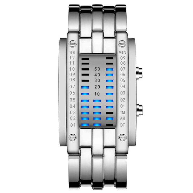 UBMD - Reloj Electronico Mujer Binario CE-1133 Plata 17cm.