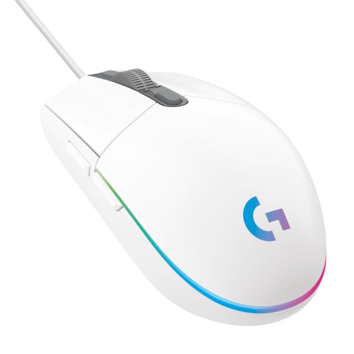 LOGITECH - Mouse Gamer Logitech Alámbrico Lightsync G203 Blanco