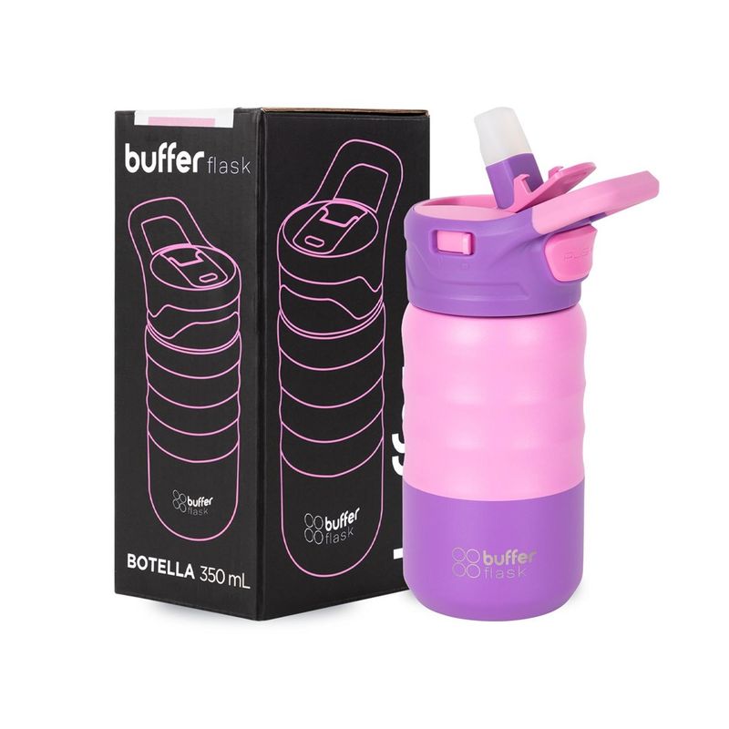 BUFFER FLASK - Termo Botella Agua Termica Niños Buffer Acero Inoxidable - Rosa-