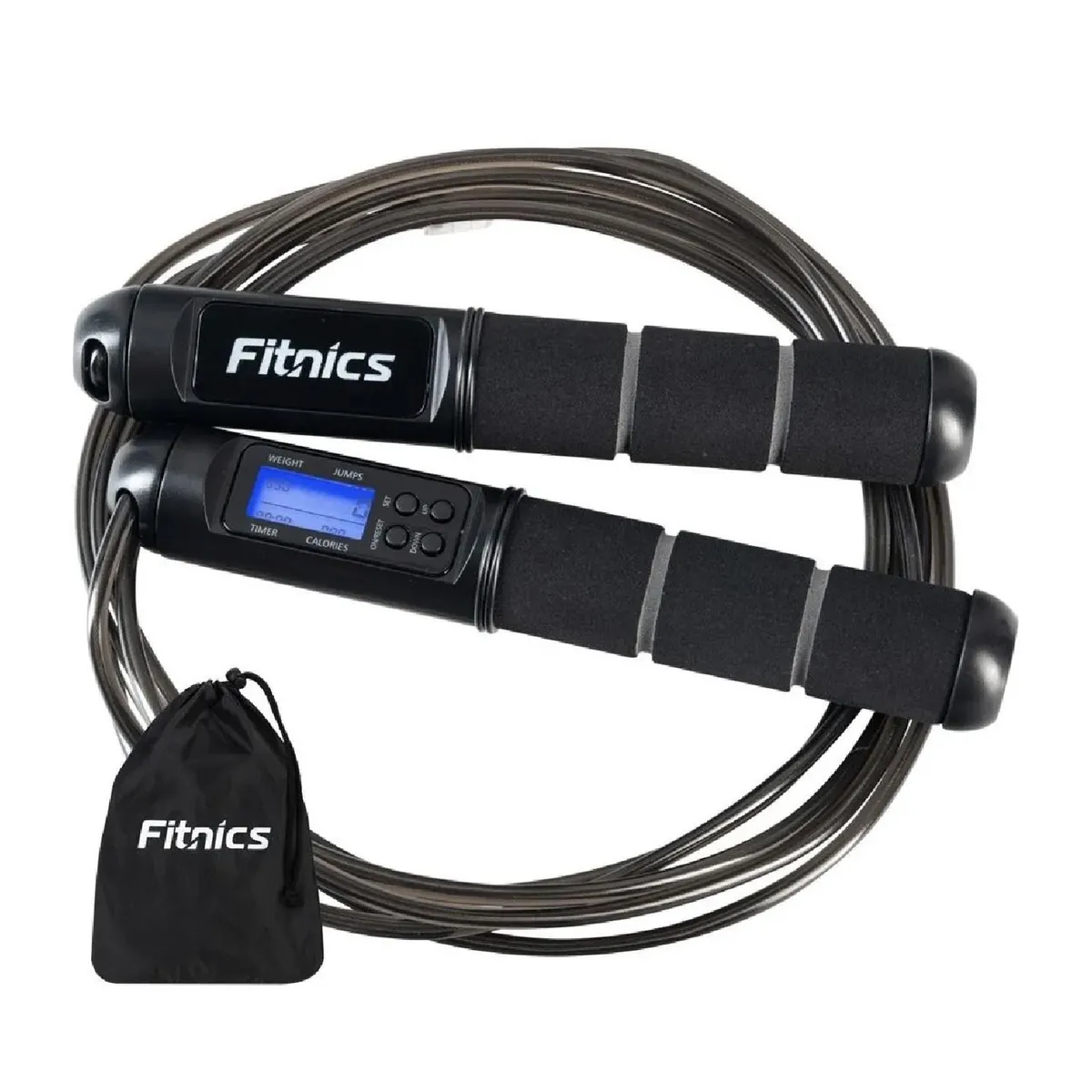 FITNICS - Cuerda Lazo Para Saltar +contador Digital Cardio Crossfit-