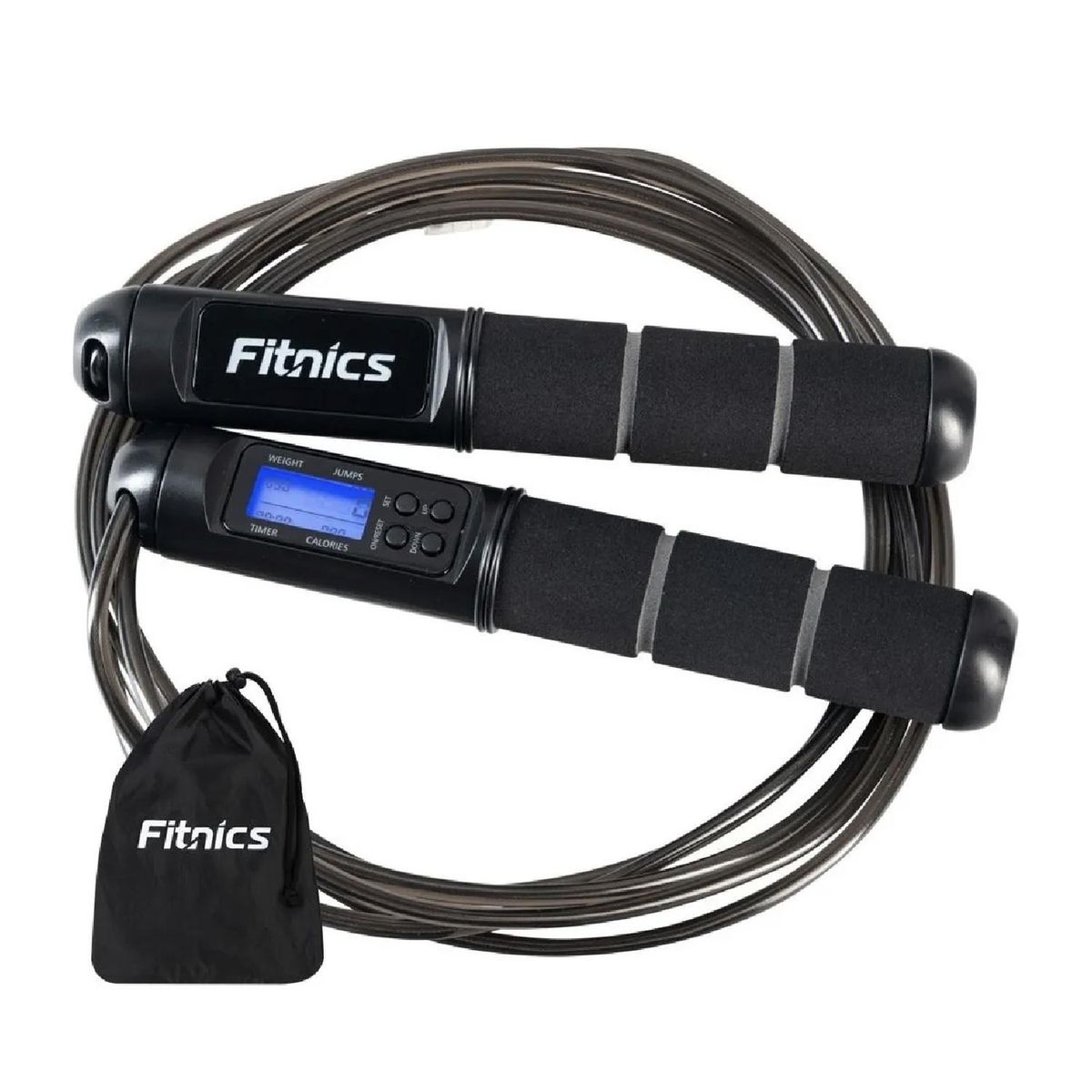 FITNICS - Cuerda Lazo Para Saltar +contador Digital Cardio Crossfit-