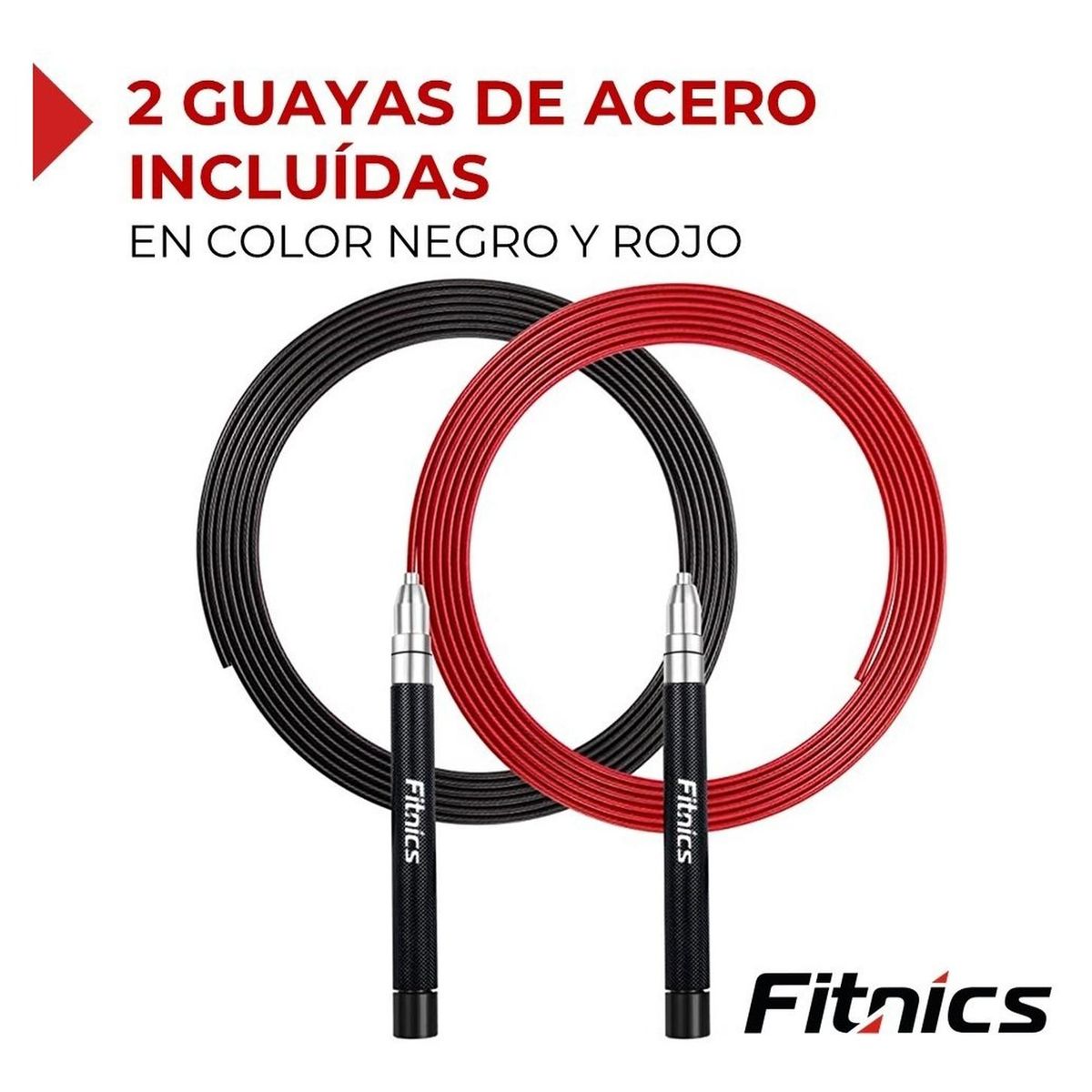 FITNICS - Cuerda Saltar De Velocidad Aluminio Y Acero Fitnics Crossfit