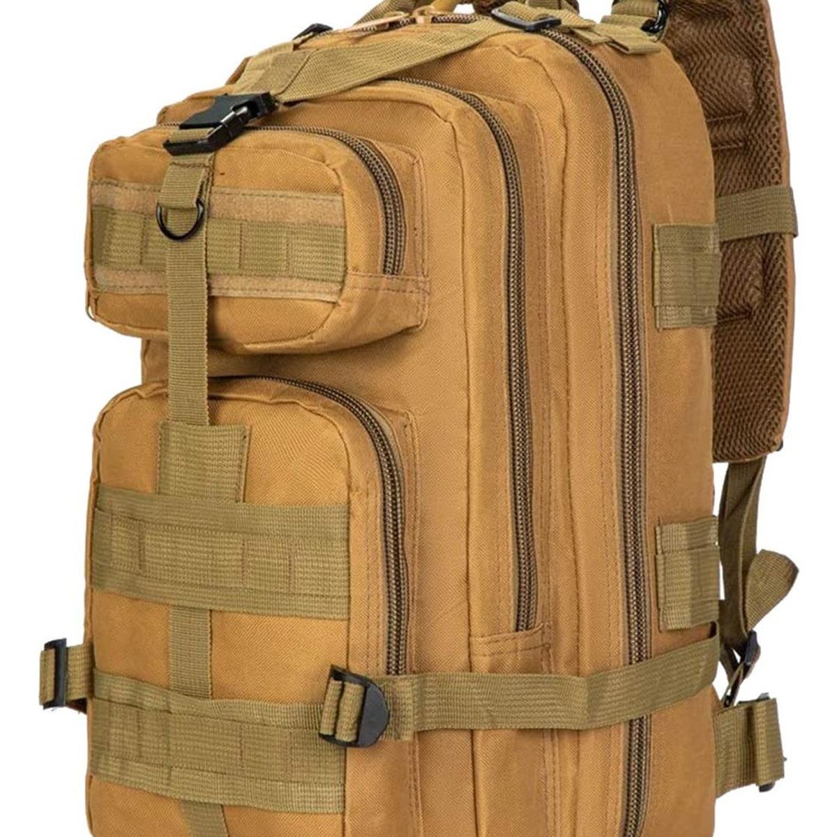 LINKON - Morral Bolso Maleta Tactica Militar Camping 30l Impermeable - Ocre
