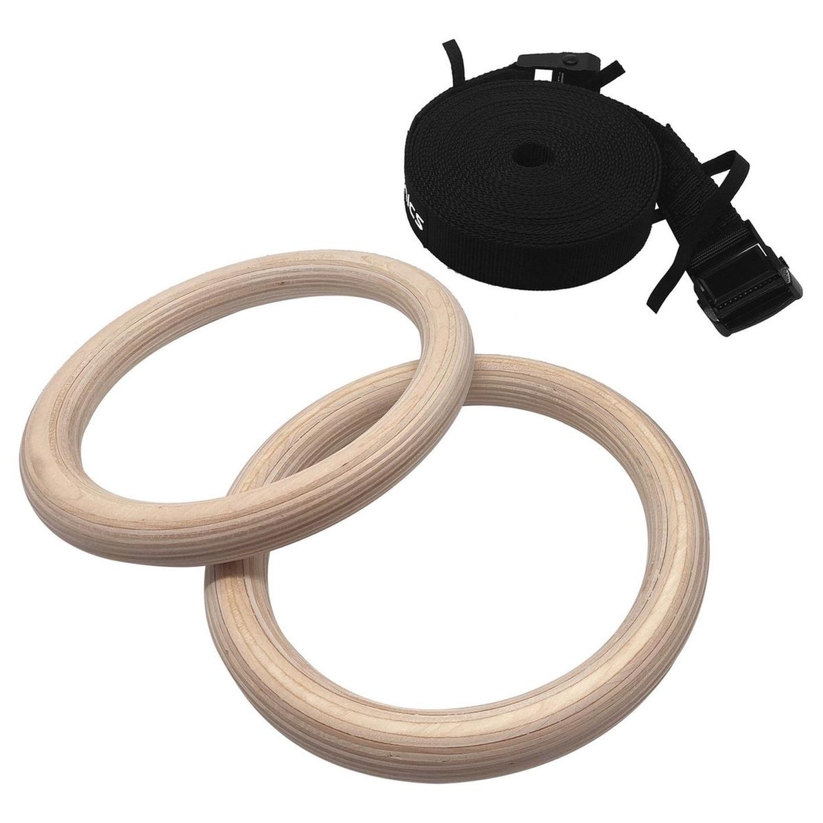 FITNICS - Anillas Gimnasia Madera Fitnics Calistenia Crossfit 2 Unids-