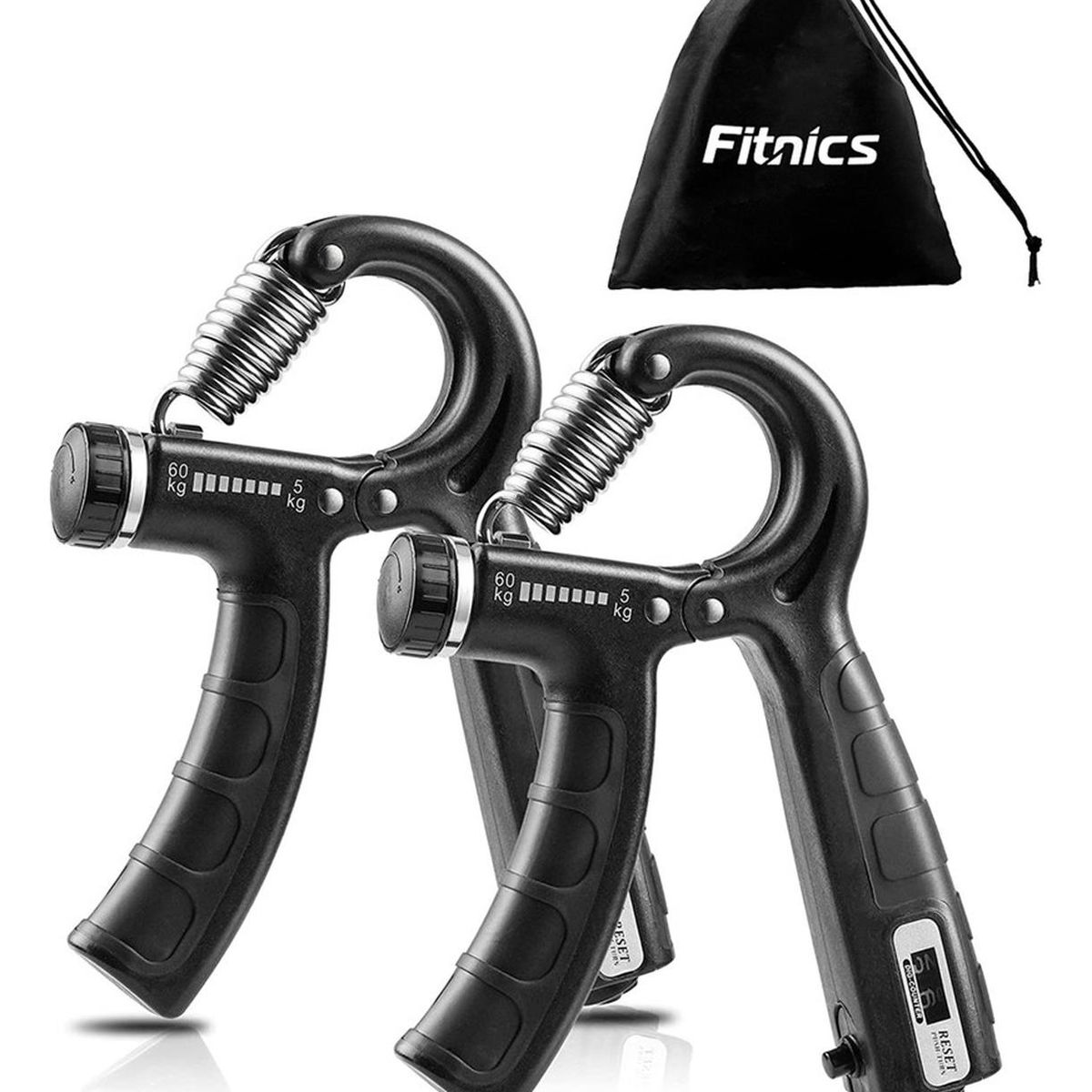 FITNICS - Hand Grip Ejercitador De Manos Fitnics Ajustable 5 A 60 Kg-
