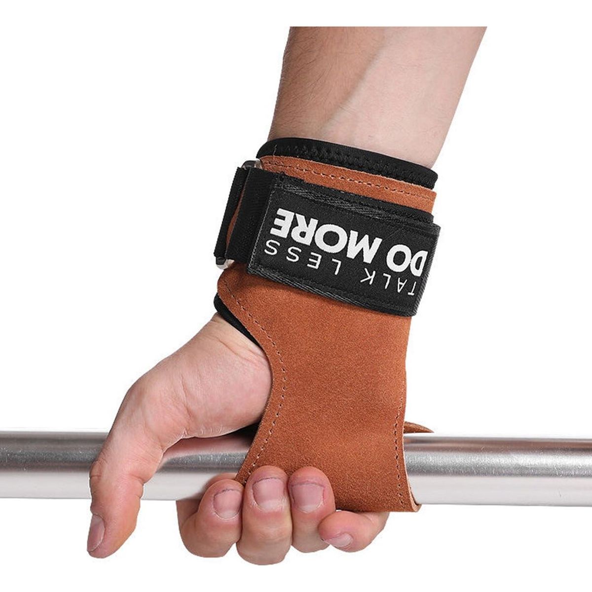 WORX - Muñequeras Grips Calleras Cuero Worx Levantamiento Pesas X2