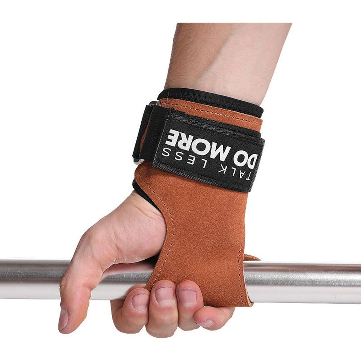 WORX - Muñequeras Grips Calleras Cuero Worx Levantamiento Pesas X2