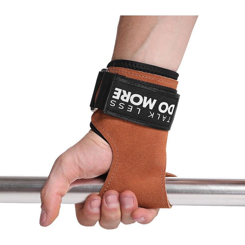 WORX - Muñequeras Grips Calleras Cuero Worx Levantamiento Pesas X2-