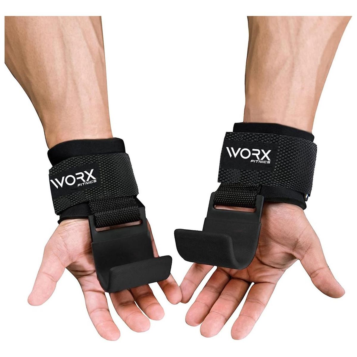 WORX - Muñequeras Gancho Levantamiento Pesas Worx Gym Gimnasio X2
