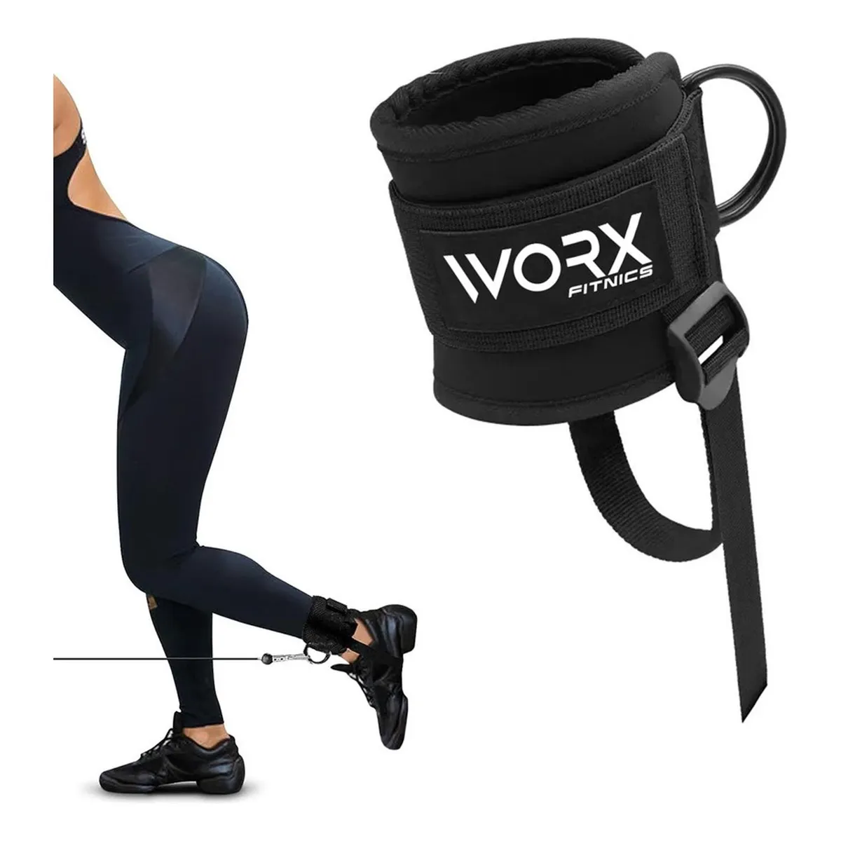 WORX - Tobillera Para Polea Correa Worx Gym Gimnasio Gluteos-
