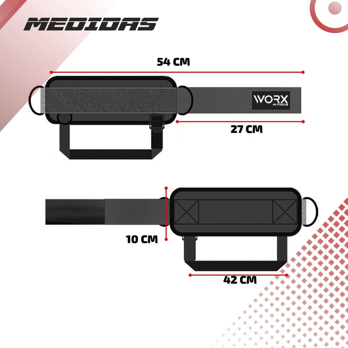 WORX - Tobillera Para Polea Correa Worx Gym Gimnasio Gluteos-