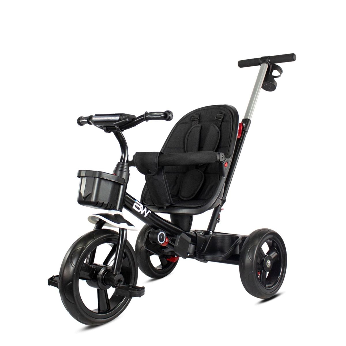 PRINSEL - Triciclo Paseador Sun 360 Negro  Goma EVA, Música Sonidos