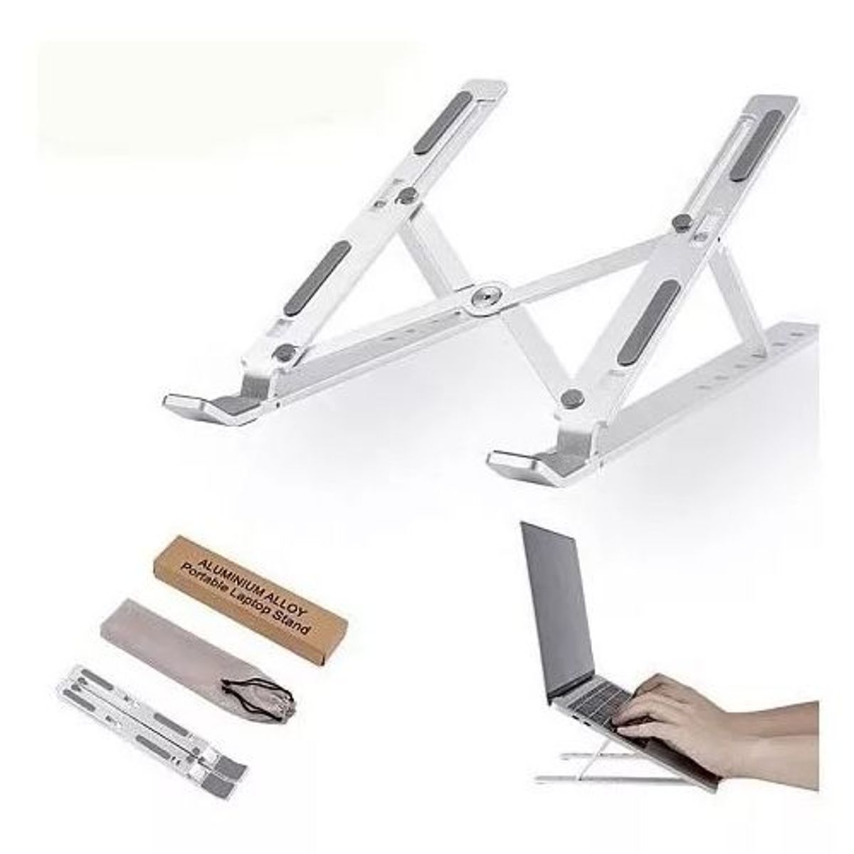 GENERICO - Base Soporte Para Portátil metálica Plegable Ergonómica