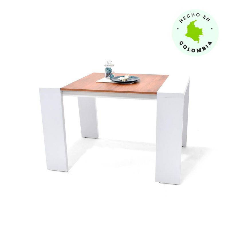 MICA - Mesa de Comedor Moderna para 4 personas en Aglomerado MDP Rectangular Mica
