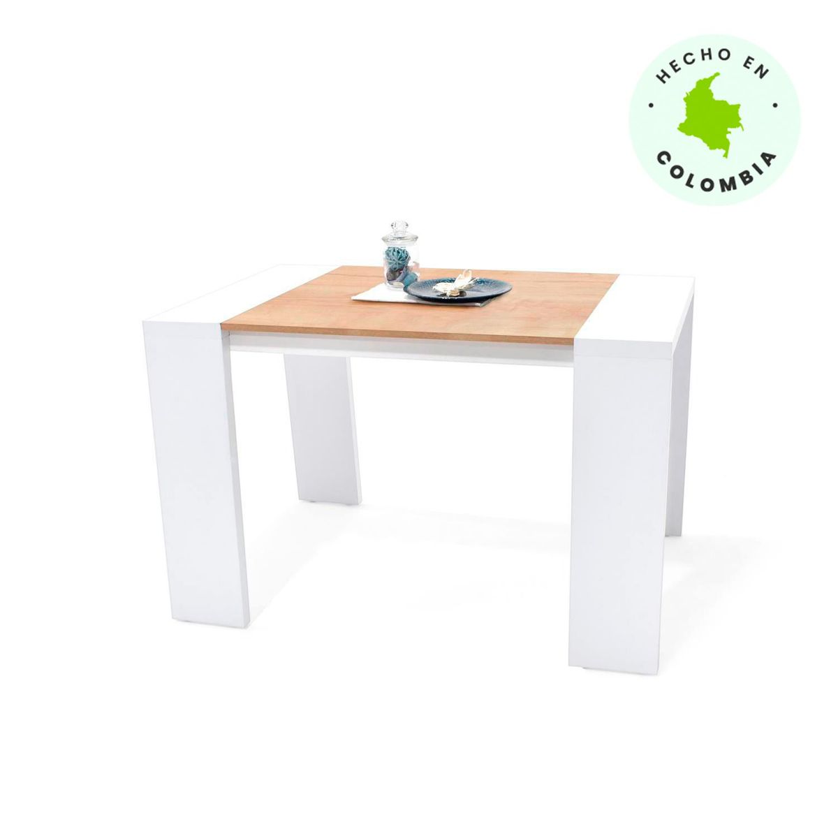 MICA - Mesa de Comedor Moderna para 4 personas en Aglomerado MDP Rectangular Mica