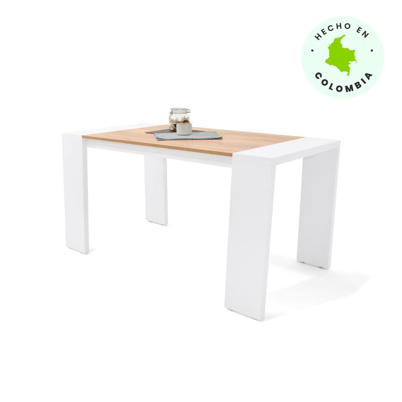 MICA - Mesa de Comedor Moderna para 6 personas en Aglomerado MDP Rectangular Mica