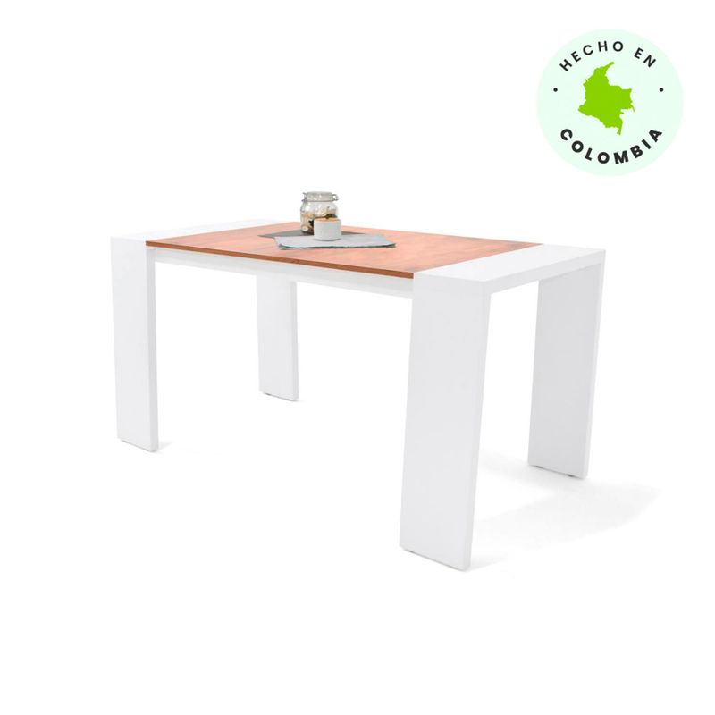MICA - Mesa de Comedor Moderna para 6 personas en Aglomerado MDP Rectangular Mica