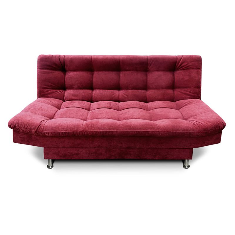 MUEBLES ONLINE - Sofa cama 3 posiciones Carvallo Plain tela vinotinto