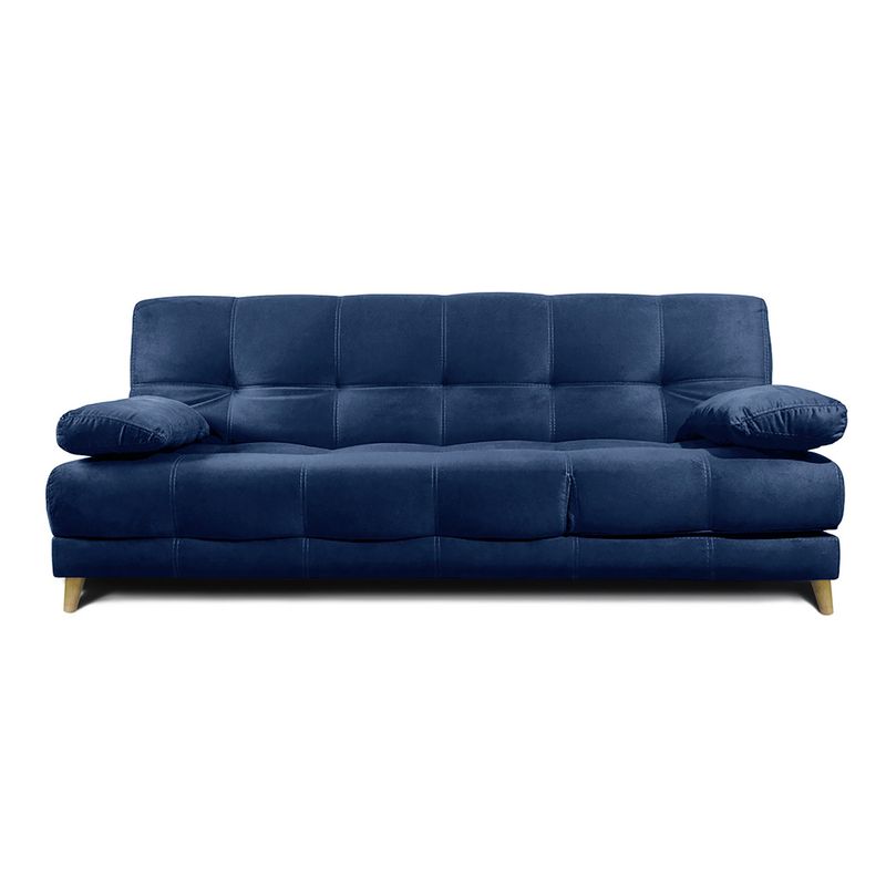 MUEBLES ONLINE - Sofa cama 5 posiciones Martins tela azul