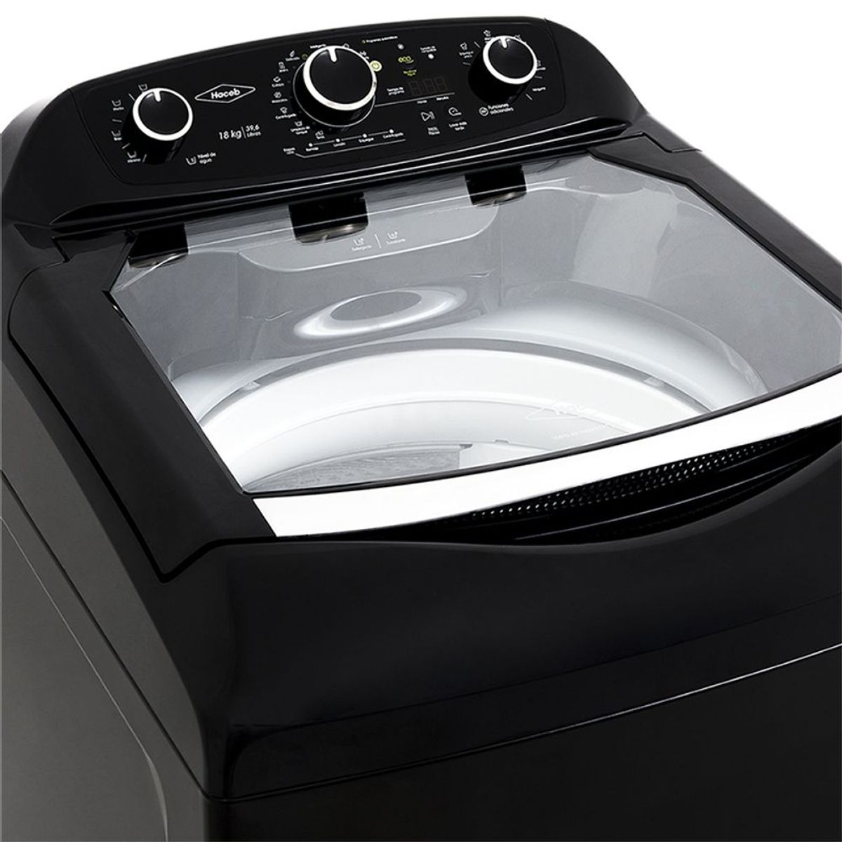 HACEB - Lavadora Mizü 18 Kilogramos Haceb Manual Negra