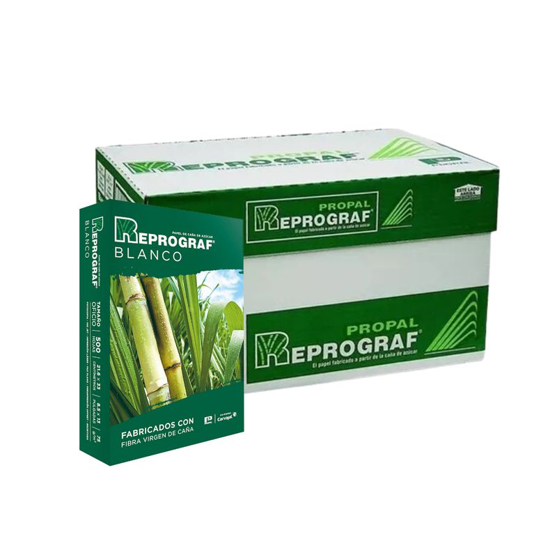 REPROGRAF - Caja Resma Papel Reprograf Oficio X 10 Unidades