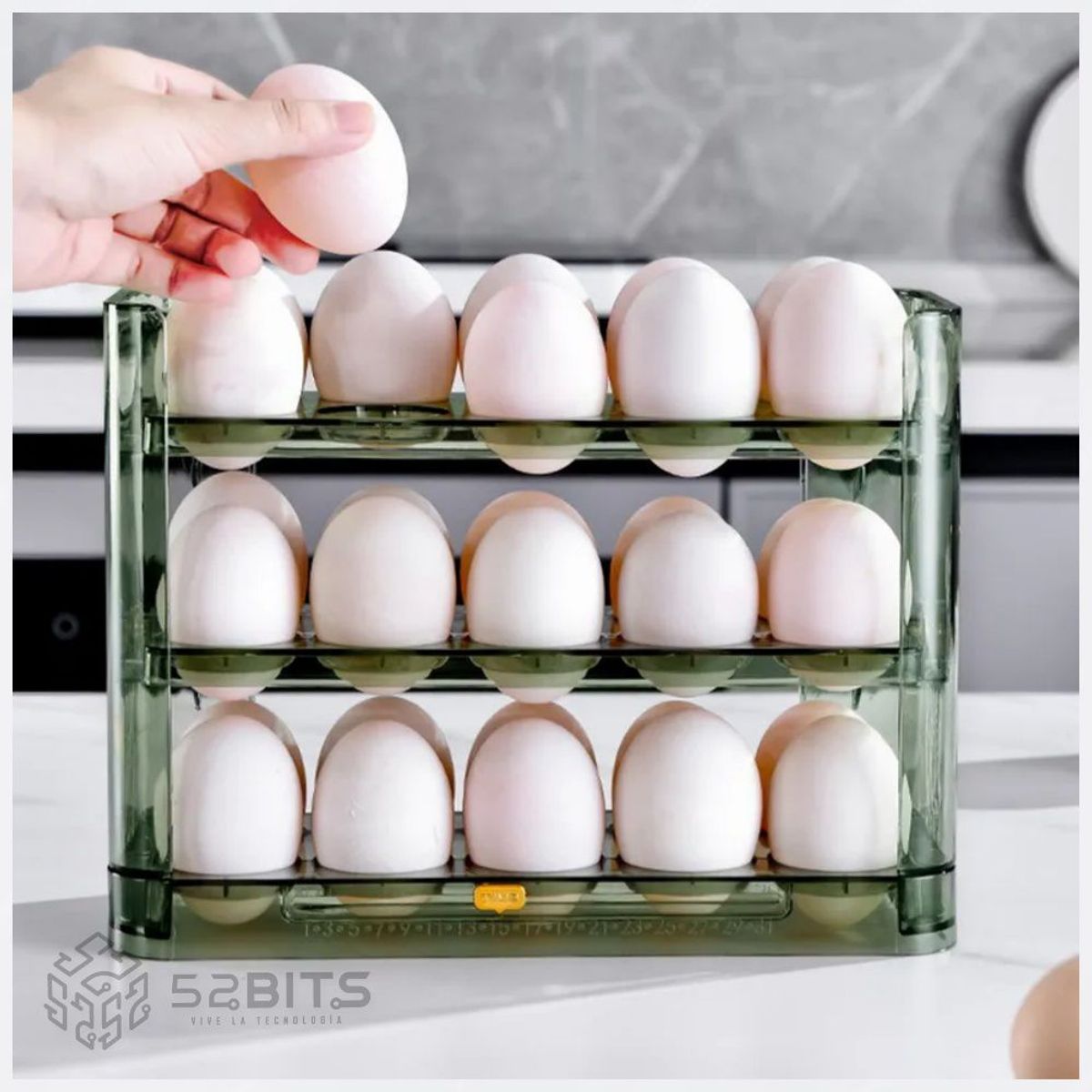 ONE PIXEL - Contendor Organizador De Huevos X30 Para Nevera O Cocina