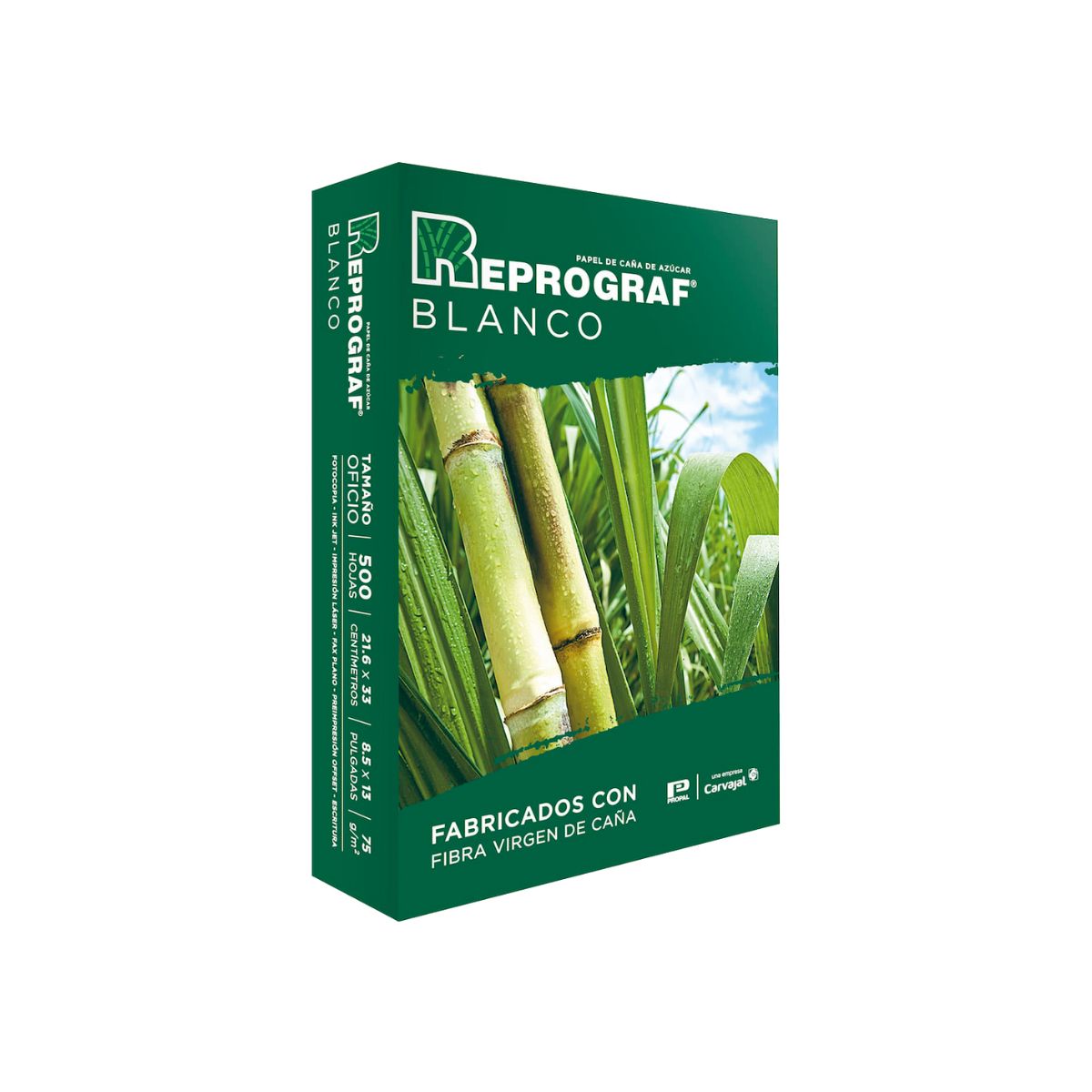 REPROGRAF - Resma Reprograf Oficio Blanco De 500 Hojas De 75g