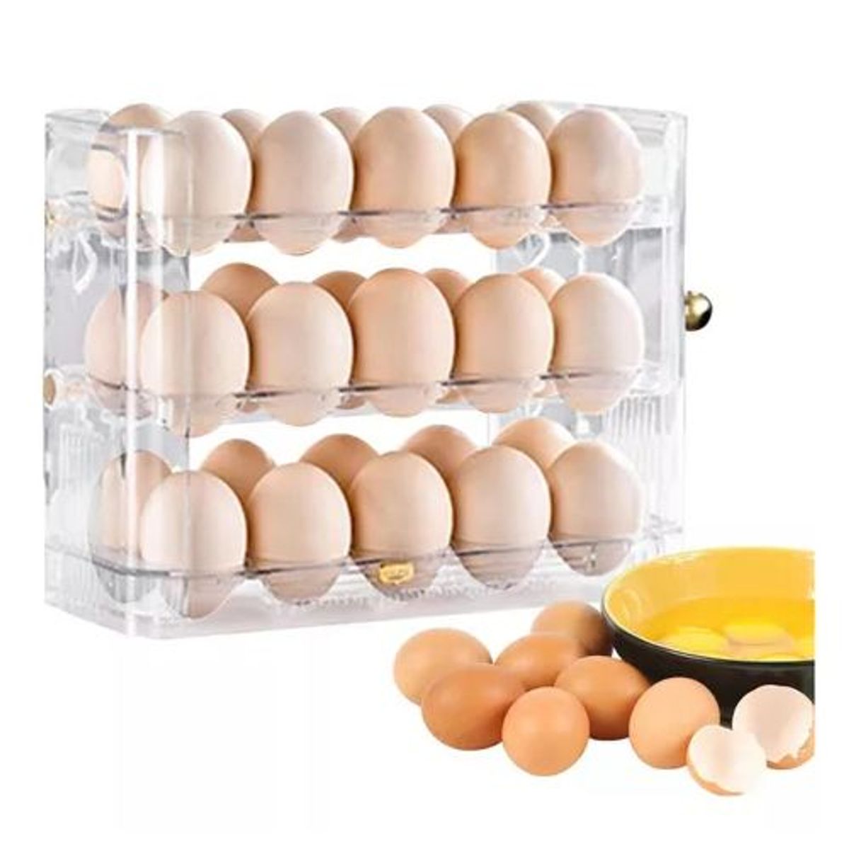 GENERICO - Organizador De Huevos 30 Espacios Huevera 3 Niveles