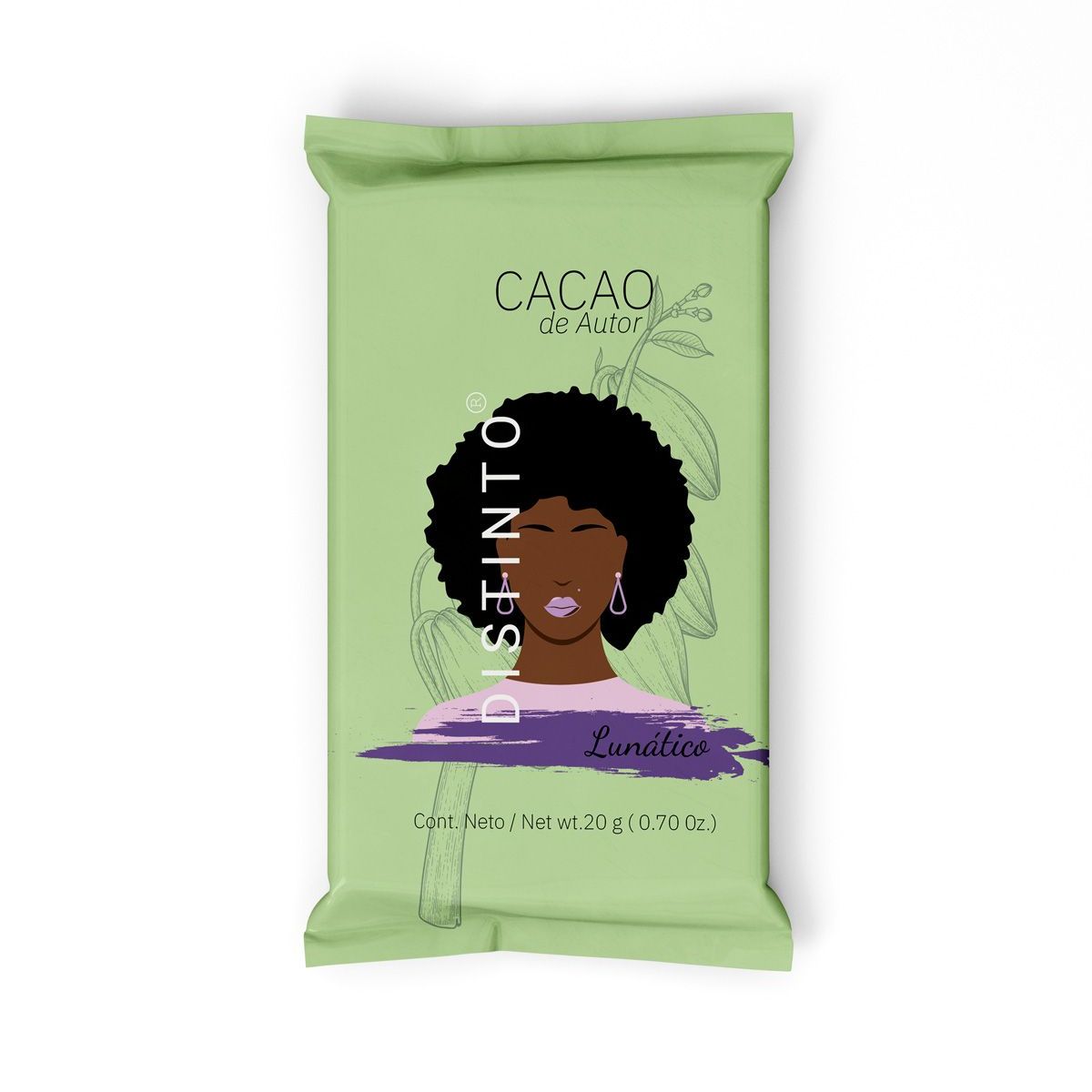 DISTINTO - CHOCOLATE DE AUTOR LUNATICO DISTINTO BARRA 20 GR