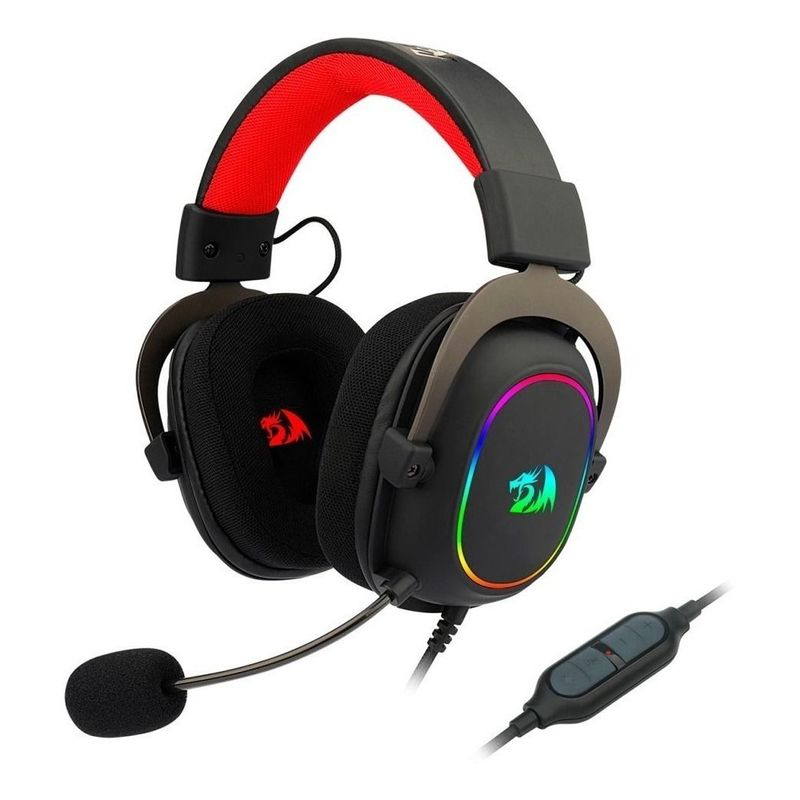 REDRAGON - Diadema Gamer 7.1 Redragon H510-RGB Zeus X Con Micrófono NEGRO