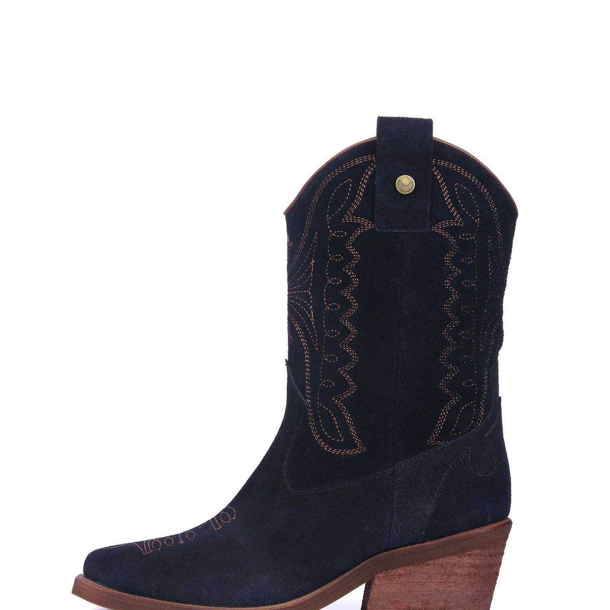 STIVALI - TEXANA SILVANA GAMUZA AZUL