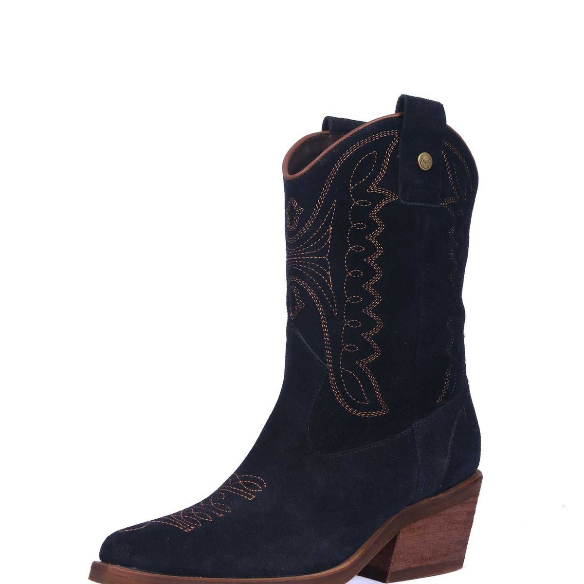 STIVALI - TEXANA SILVANA GAMUZA AZUL