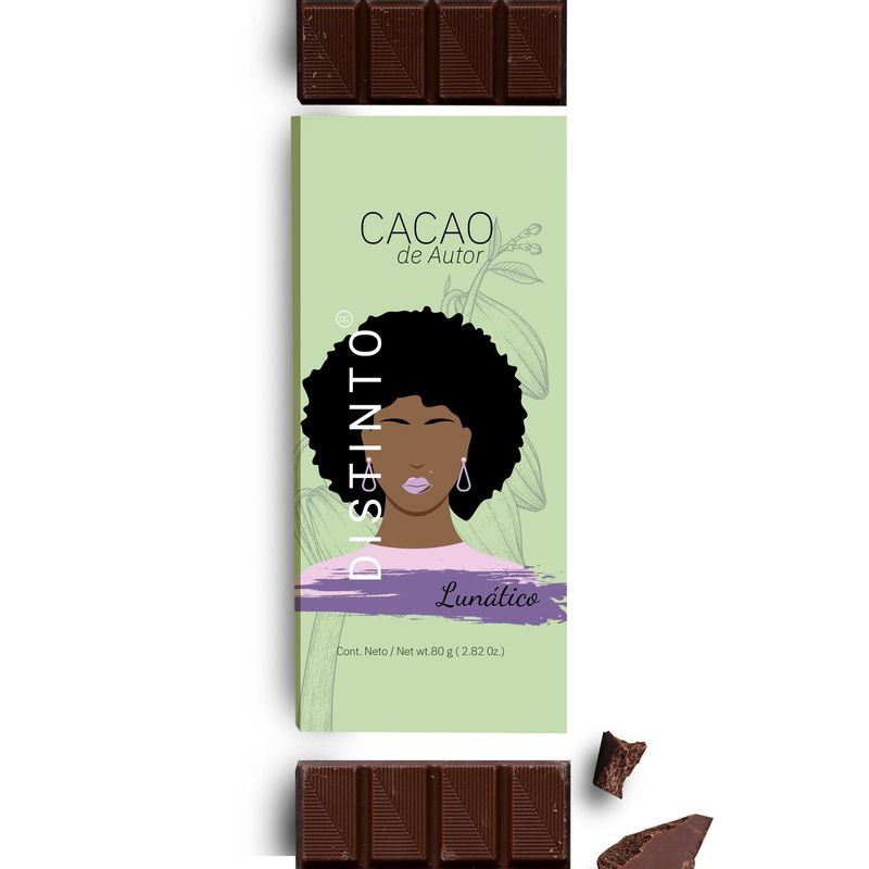 DISTINTO - CHOCOLATE DE AUTOR LUNATICO DISTINTO BARRA 80 GR
