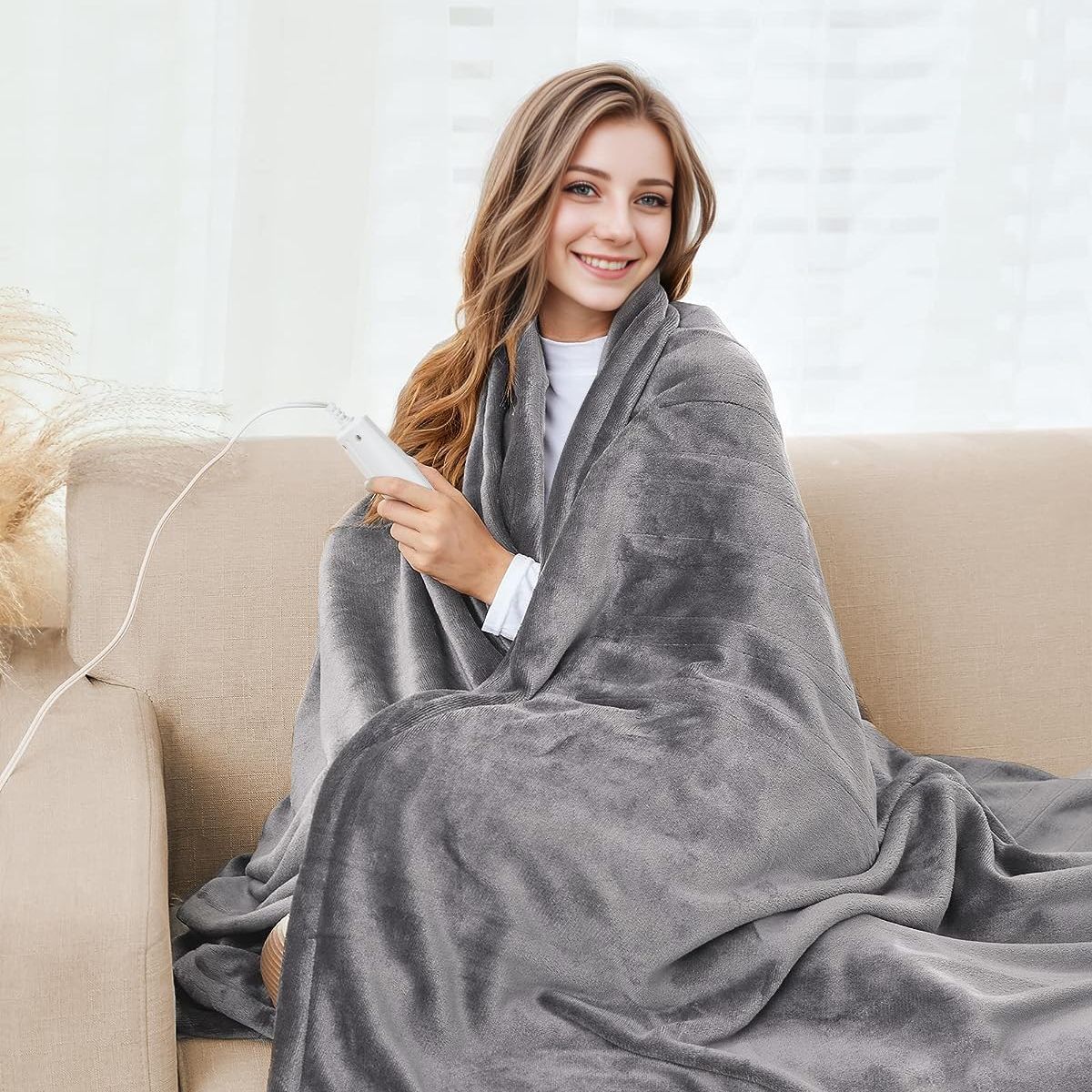 MAX - Cobija Térmica Eléctrica Ultra Suave 6 Niveles de Intensidad