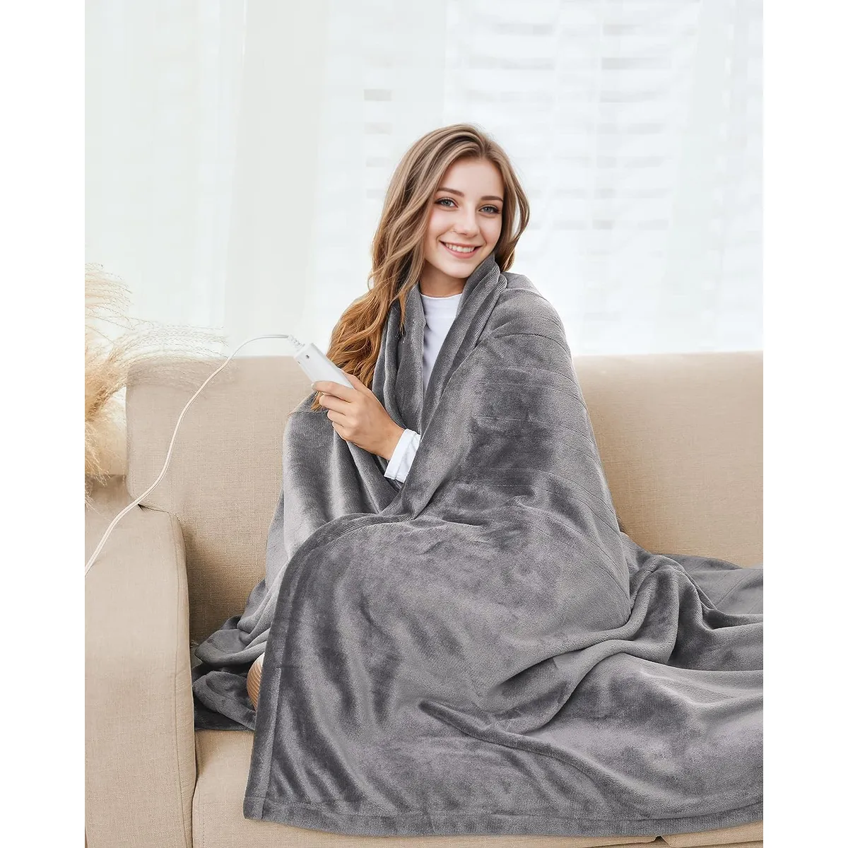 MAX - Cobija Térmica Eléctrica Ultra Suave 6 Niveles de Intensidad