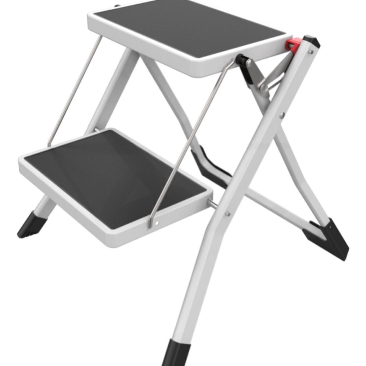 CASATUA - Escalera Multiuso Plegable 2 Peldaños Ultra Compacta Casatua