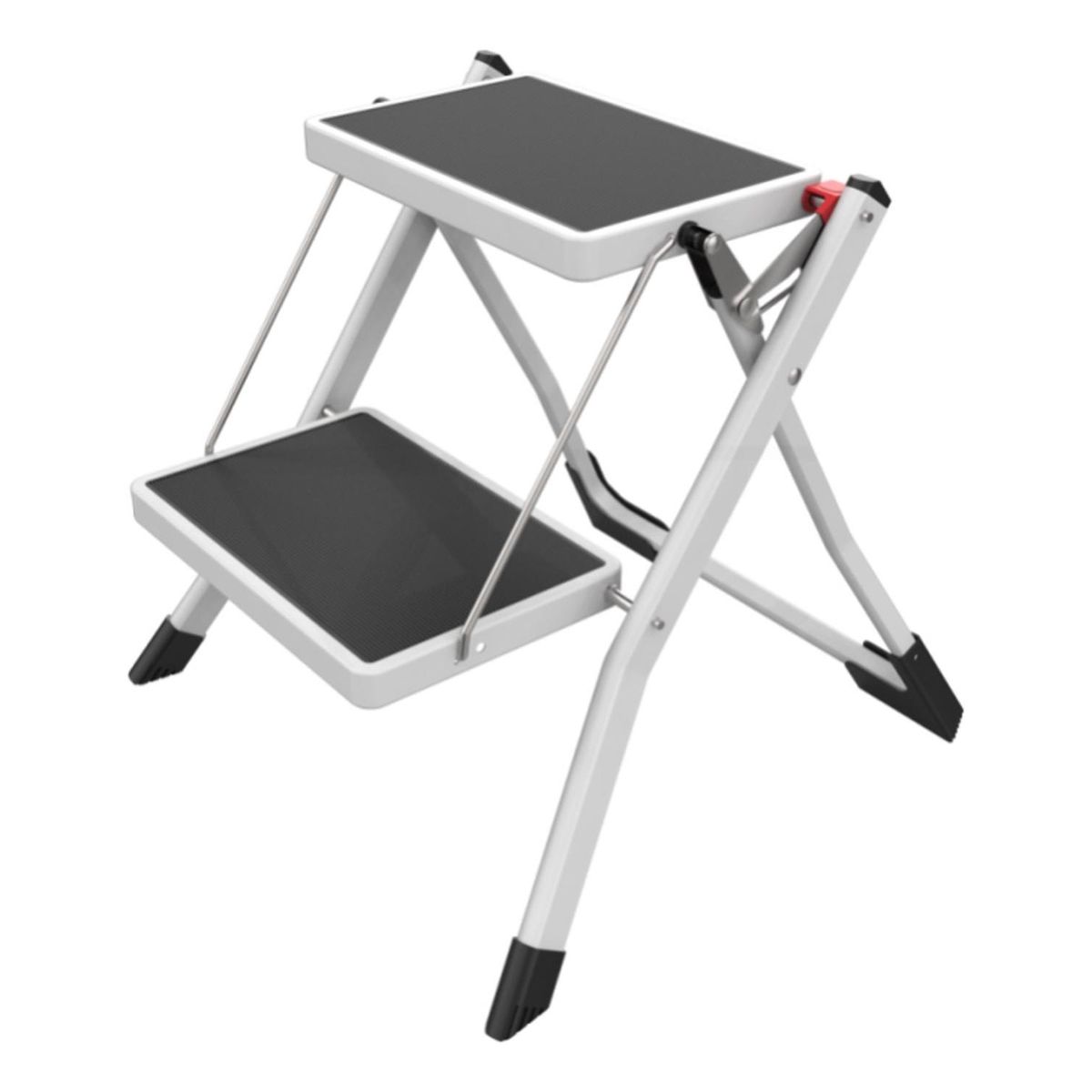 CASATUA - Escalera Multiuso Plegable 2 Peldaños Ultra Compacta Casatua