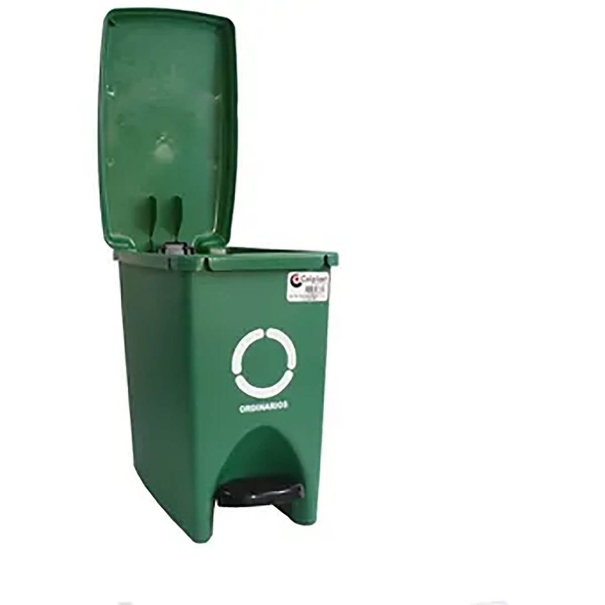 COLPLAST - Papelera Rectangular de Pedal 12 Litros Colplast Verde