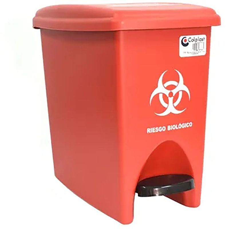 COLPLAST - Papelera Pedal 12 Litros Colplast Roja