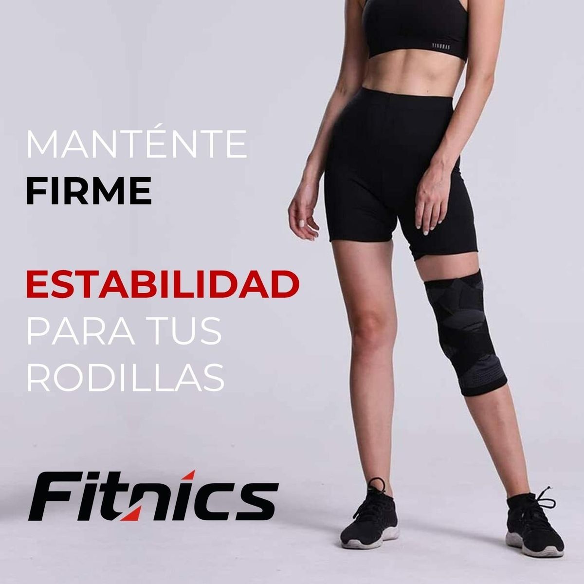 FITNICS - Rodillera Ortopedica Deprtiva Compresion 2 - Gris - M
