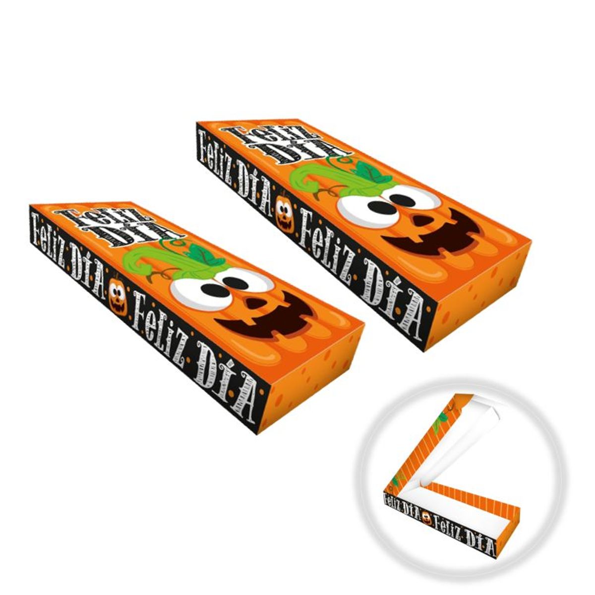 GENERICO - Caja Rectangular Halloween Empaque De Regalo De Cartón X 8 U.