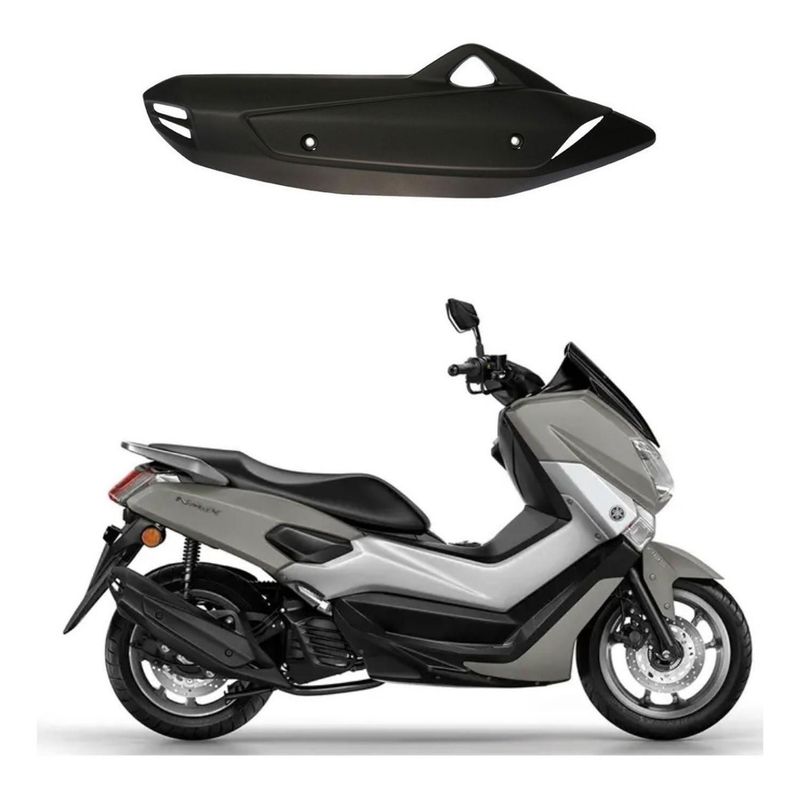 GENERICO - Protector De Mofle Yamaha Nmax 155 Versión 1 Negro