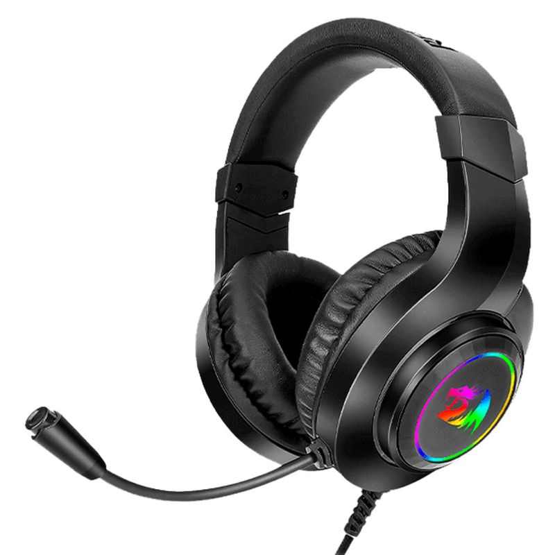 REDRAGON - Diadema Gamer Redragon H260rgb Hylas Usb 35mm Con Micrófono Negro