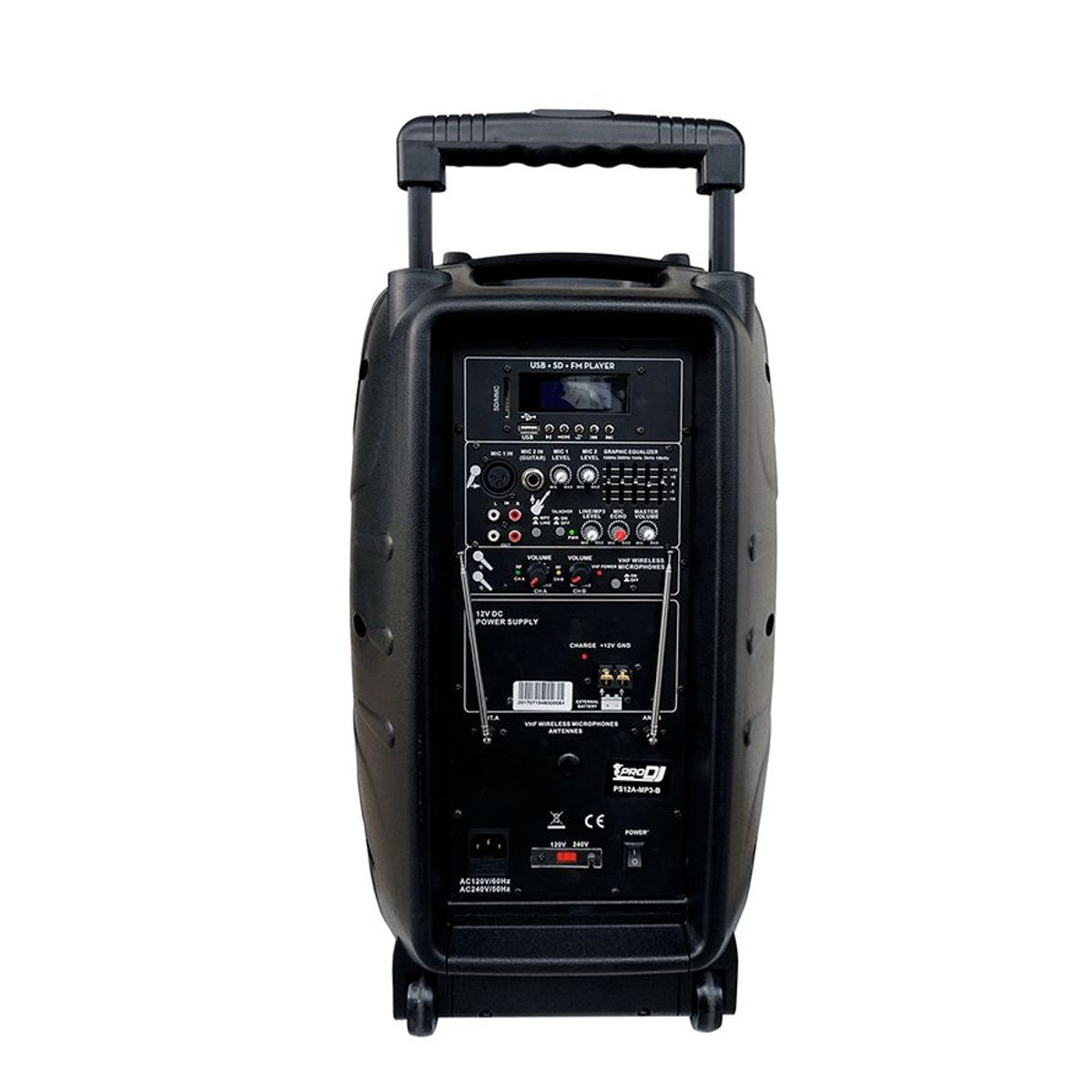 PRO DJ - Altavoz Activo PRO DJ PS12A-MP3-B Negro