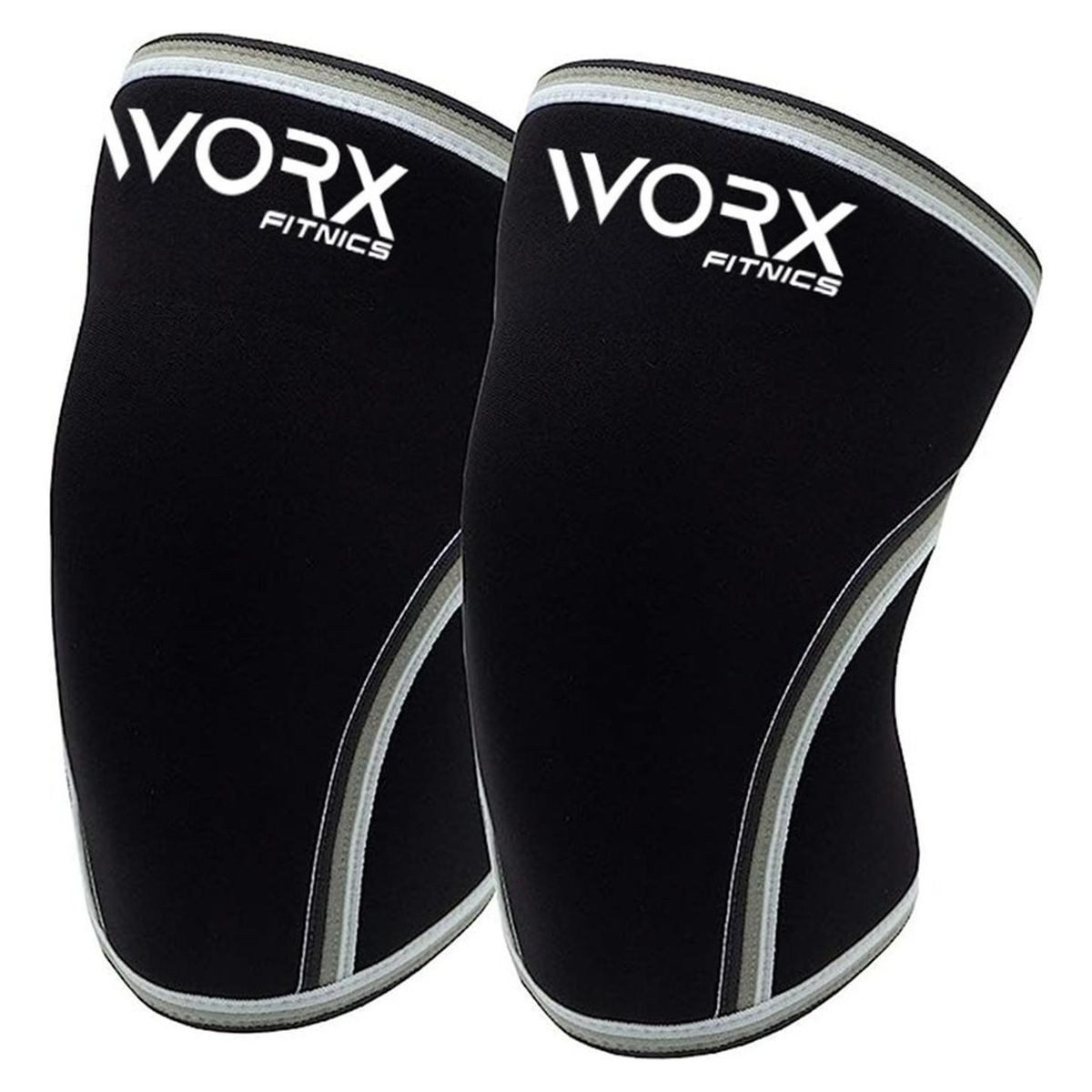 WORX - Rodillera Deportiva Worx Gym Compresion Neopreno X2 Gym - Negro - L-