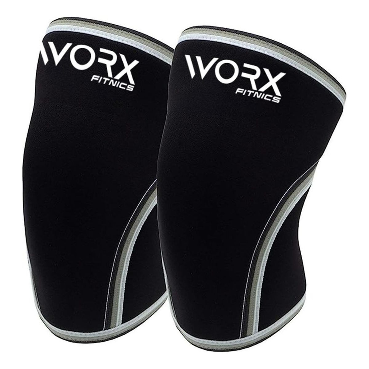 WORX - Rodillera Deportiva Worx Gym Compresion Neopreno X2 Gym - Negro - L-